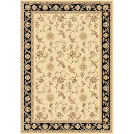 Dynamic Rugs Dynamic Rugs LE2458017190 Legacy 2 x 3.6 58017-190 Rug - Ivory-Black LE2458017190